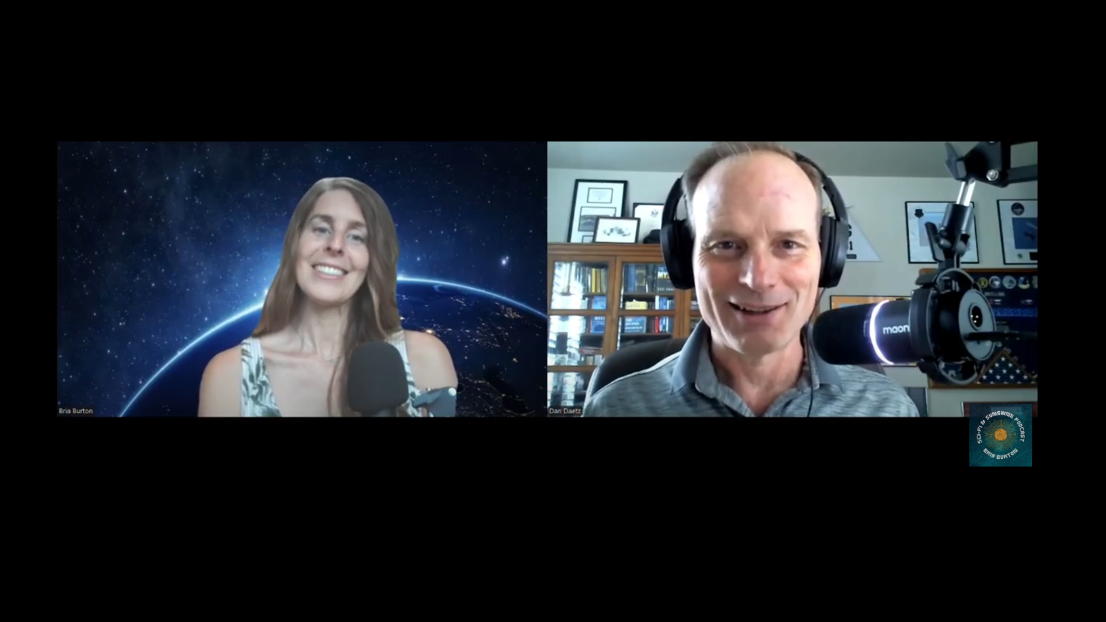 Bria Burton and Dan Daetz on screen